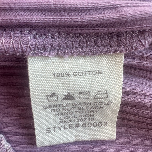 FRECKLED POPPY Purple Ribbed Mineral Wash Short Sleev Tee Dress - Medium - Picture 8 of 9